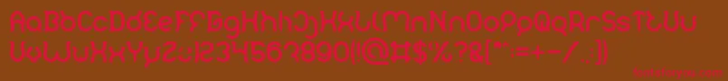 Mozzie Bold Font – Red Fonts on Brown Background