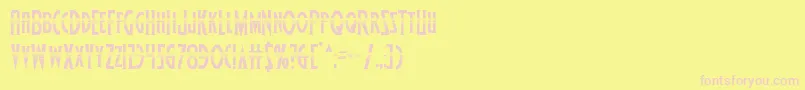 Шрифт Wolfsbane2half – розовые шрифты на жёлтом фоне