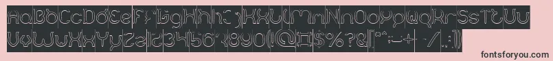 Mozzie Hollow Inverse Font – Black Fonts on Pink Background