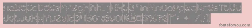 Mozzie Hollow Inverseフォントについての詳細 フォントMozzie Hollow Inverse – ピンクの背景に灰色の文字