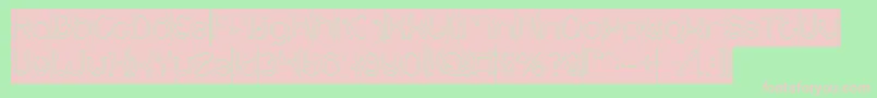 Mozzie Hollow Inverse Font – Pink Fonts on Green Background