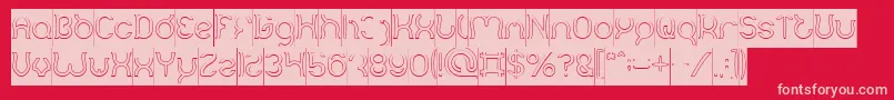 fuente Mozzie Hollow Inverse – Fuentes Rosadas Sobre Fondo Rojo