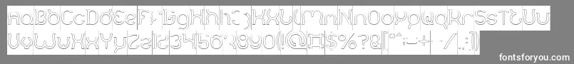 Mozzie Hollow Inverse Font – White Fonts on Gray Background