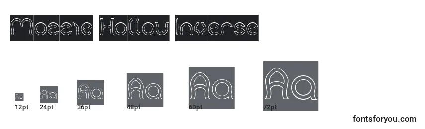 Mozzie Hollow Inverse Font Sizes