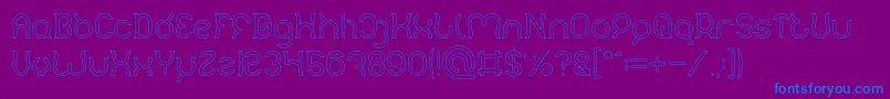 Mozzie Hollow Font – Blue Fonts on Purple Background