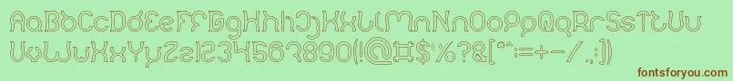 Mozzie Hollow Font – Brown Fonts on Green Background