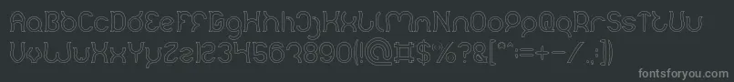 Mozzie Hollow Font – Gray Fonts on Black Background