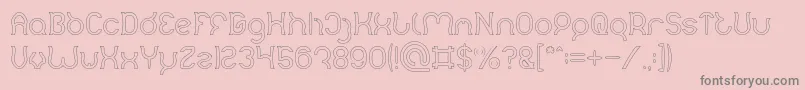 Mozzie Hollow Font – Gray Fonts on Pink Background