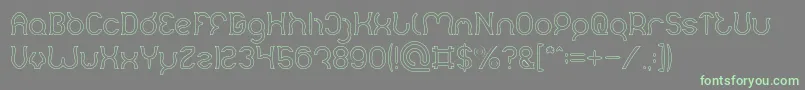 Mozzie Hollow Font – Green Fonts on Gray Background