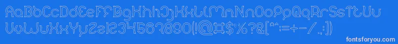 Mozzie Hollow Font – Pink Fonts on Blue Background