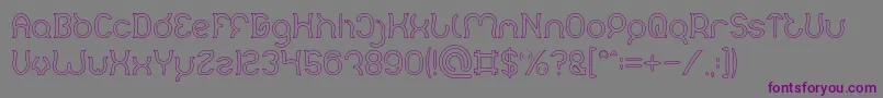 Mozzie Hollow Font – Purple Fonts on Gray Background