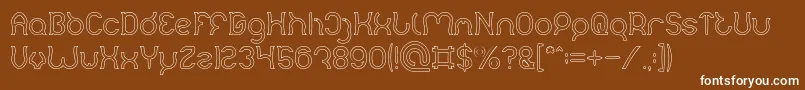 Mozzie Hollow Font – White Fonts on Brown Background