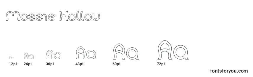 Mozzie Hollow Font Sizes