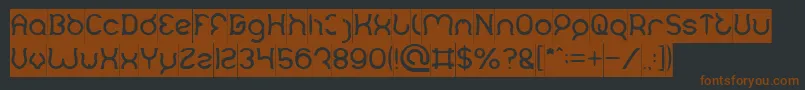 Mozzie Inverse-fontti – ruskeat fontit mustalla taustalla