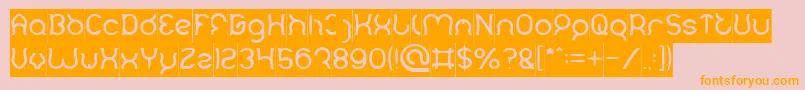 Mozzie Inverse Font – Orange Fonts on Pink Background