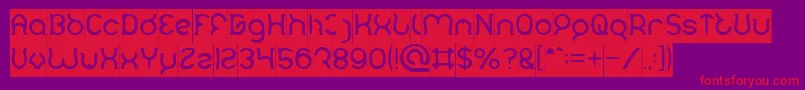 Mozzie Inverse Font – Red Fonts on Purple Background