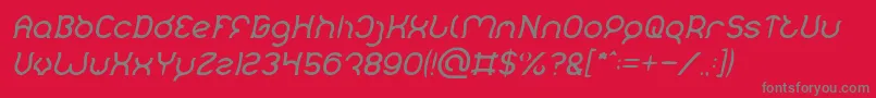 Шрифт Mozzie Italic – серые шрифты на красном фоне