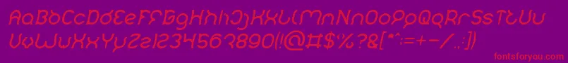 fuente Mozzie Italic – Fuentes Rojas Sobre Fondo Morado