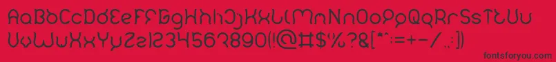 Mozzie Light Font – Black Fonts on Red Background