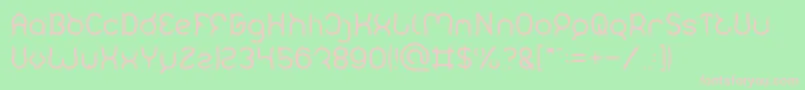 Mozzie Light Font – Pink Fonts on Green Background