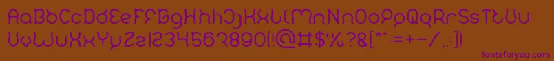Mozzie Light Font – Purple Fonts on Brown Background