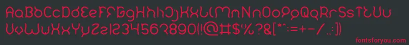 Mozzie Light Font – Red Fonts on Black Background