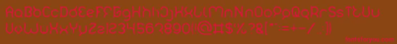 Mozzie Light-Schriftart – Rote Schriften auf braunem Hintergrund
