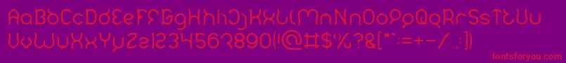 Mozzie Light Font – Red Fonts on Purple Background