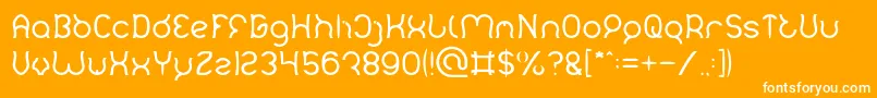 フォントMozzie Light – オレンジの背景に白い文字