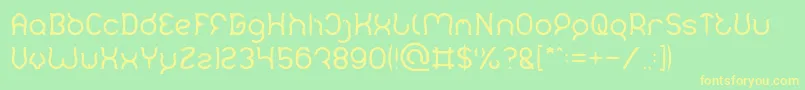Mozzie Light Font – Yellow Fonts on Green Background