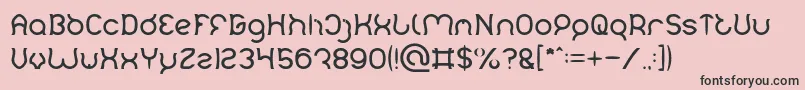 Mozzie Font – Black Fonts on Pink Background