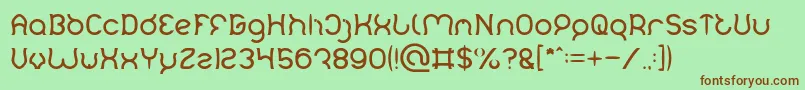 Mozzie Font – Brown Fonts on Green Background