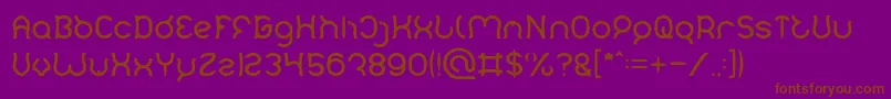 Mozzie Font – Brown Fonts on Purple Background