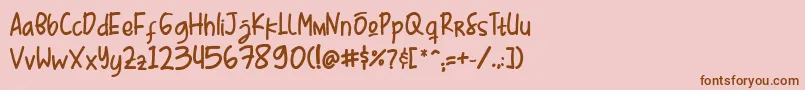 Mr  Kebab Demo   Script Font Font – Brown Fonts on Pink Background