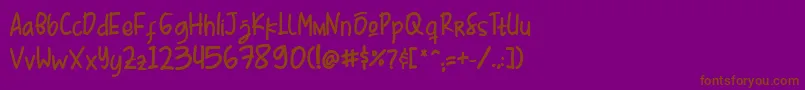 Mr  Kebab Demo   Script Font Font – Brown Fonts on Purple Background