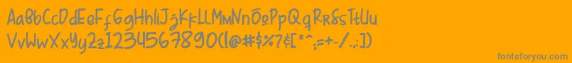 フォントMr  Kebab Demo   Script Font – オレンジの背景に灰色の文字