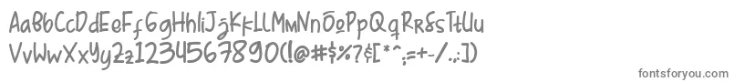 Mr  Kebab Demo   Script Font Font – Gray Fonts on White Background
