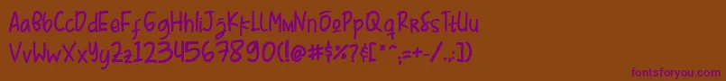 Mr  Kebab Demo   Script Font Font – Purple Fonts on Brown Background