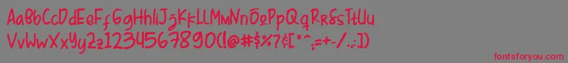 Шрифт Mr  Kebab Demo   Script Font – красные шрифты на сером фоне