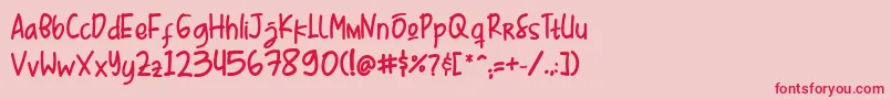 Mr  Kebab Demo   Script Font Font – Red Fonts on Pink Background