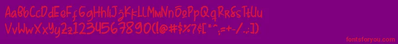 Mr  Kebab Demo   Script Font Font – Red Fonts on Purple Background