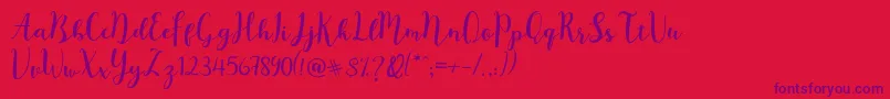 Mr  Night Demo Font – Purple Fonts on Red Background