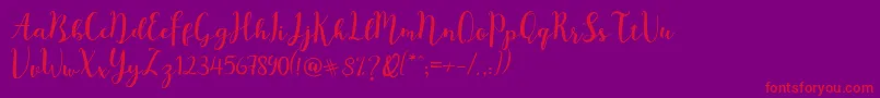 Mr  Night Demo Font – Red Fonts on Purple Background