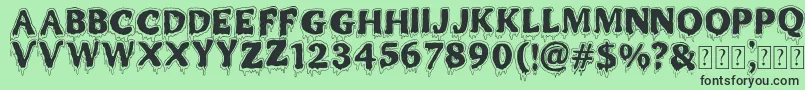 MR MONSTAR Font – Black Fonts on Green Background