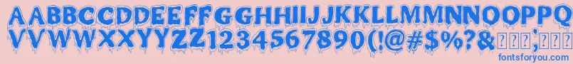 MR MONSTAR Font – Blue Fonts on Pink Background