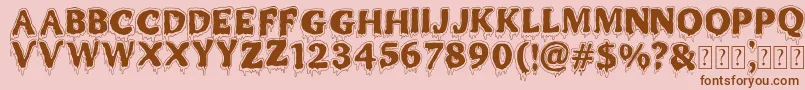 MR MONSTAR Font – Brown Fonts on Pink Background