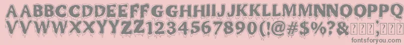 MR MONSTAR Font – Gray Fonts on Pink Background