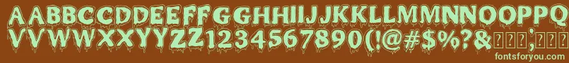 MR MONSTAR Font – Green Fonts on Brown Background