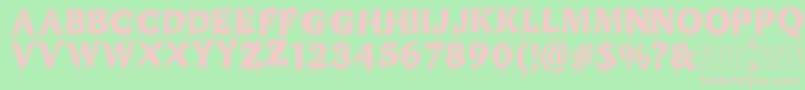 MR MONSTAR Font – Pink Fonts on Green Background