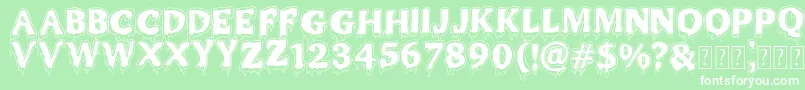 MR MONSTAR Font – White Fonts on Green Background